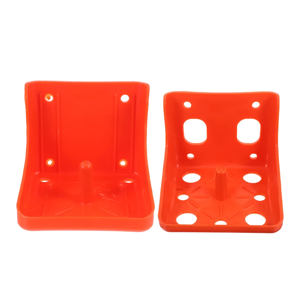 

2pcs Lick Brick Box Salt Block Holder Mineral Thicken Orange for Livestock Goat Horse Deer Pets Storage Container