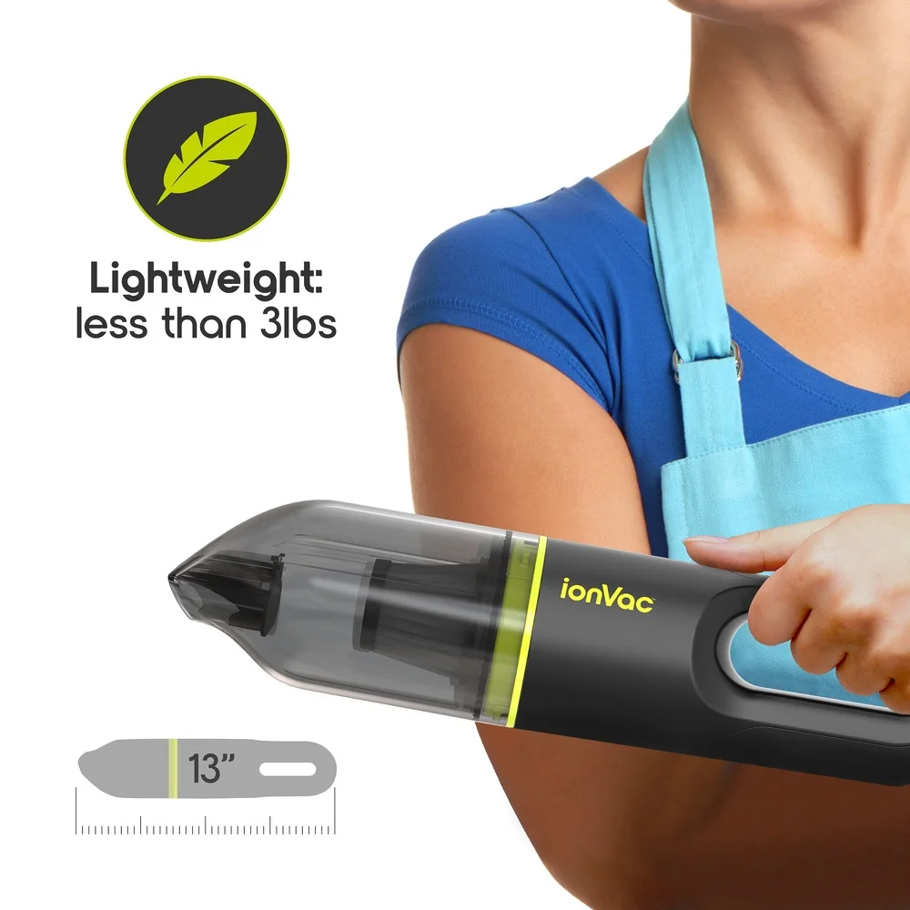 Легкий беспроводной ручной пылесос, перезаряжаемый через USB, мощный всасывающий многоповерхностный с насадками для щелевой щетки для дома