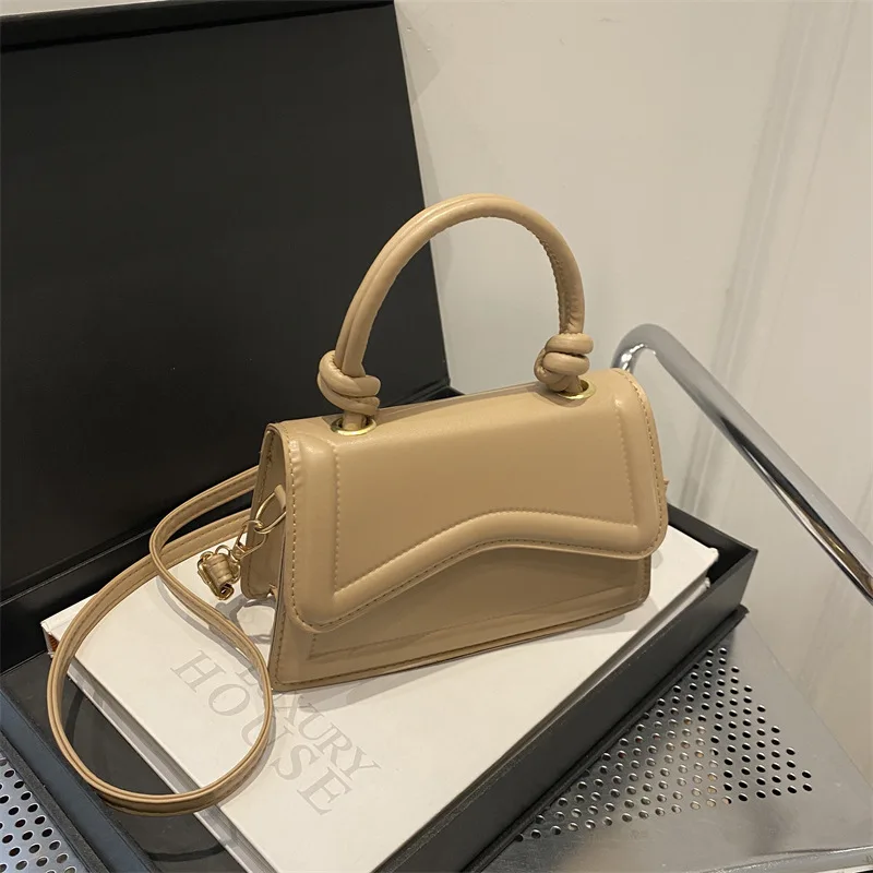 

Повседневная квадратная минималистичная сумка с верхней ручкой для женщин, однотонная сумка через плечо, текстурированная сумка через плечо, простая сумка «день-ночь» ​