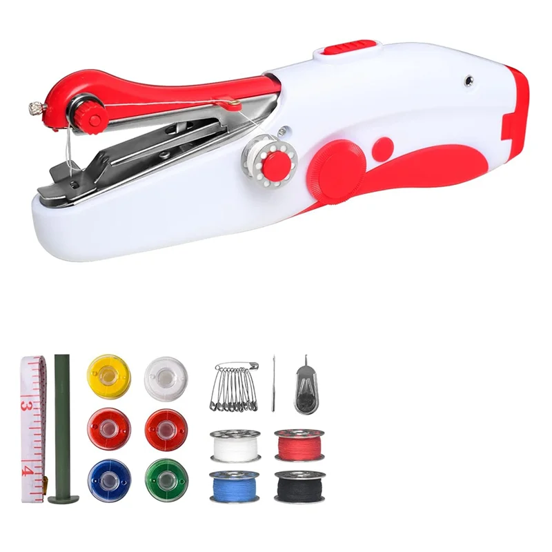 Abjn-máquina de costura elétrica portátil mini máquina de costura para costurar roupas, viagens familiares e diy