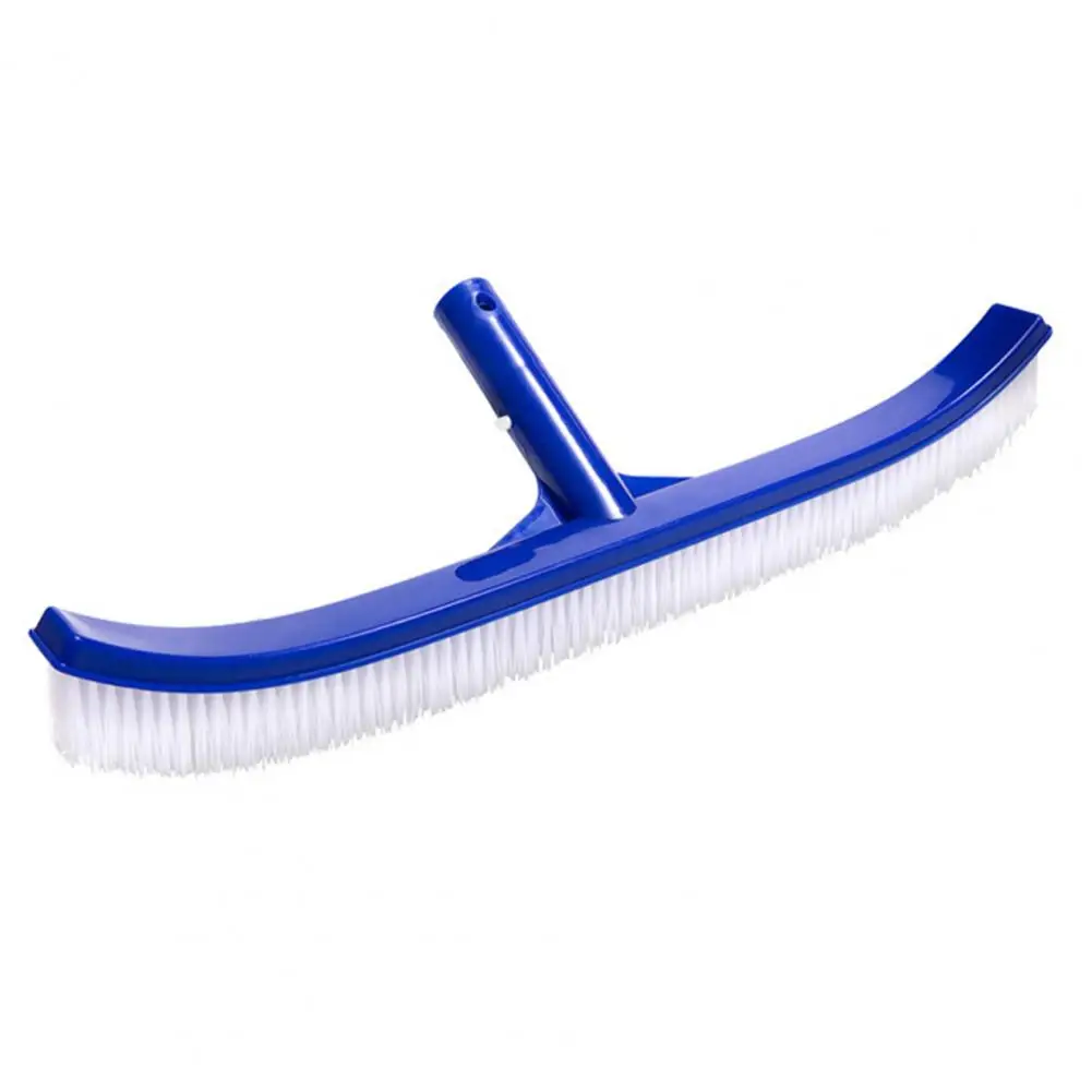 Pool Rubber Brush Rubber Pool Brush Head 45cm Long High-efficiency Curved-end Scrub Brush Premium Nylon Bristles Pool Tool