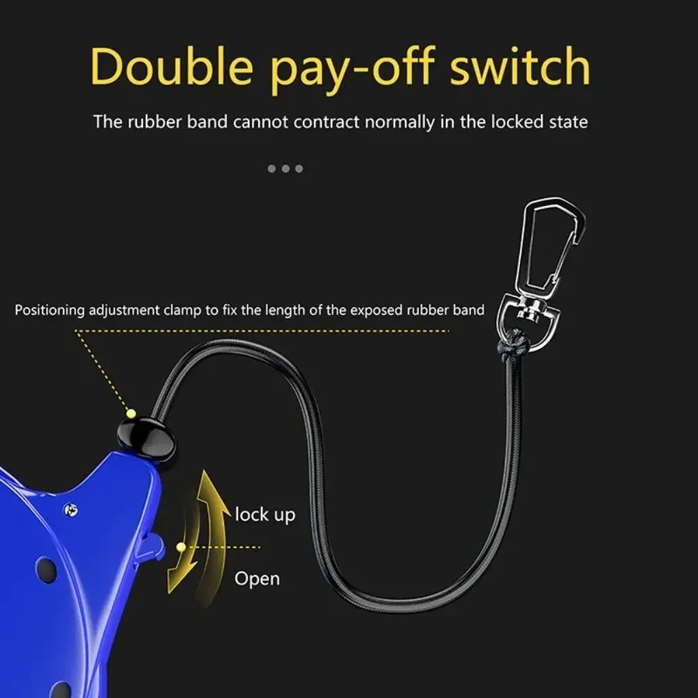 Adjustable Fishing Rods Lanyard Anti Detachment Automatic Retractable Fishing Rod Tether High Stretch Sautomatic Fishing Rope