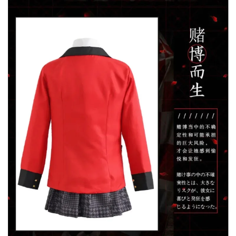 Uniforme Halloween Cos Anime Kakegurui Jabami Yumeko Costume Cosplay Halloween Sayaka Giocatore d'azzardo compulsivo Ragazze della scuola giapponese JK
