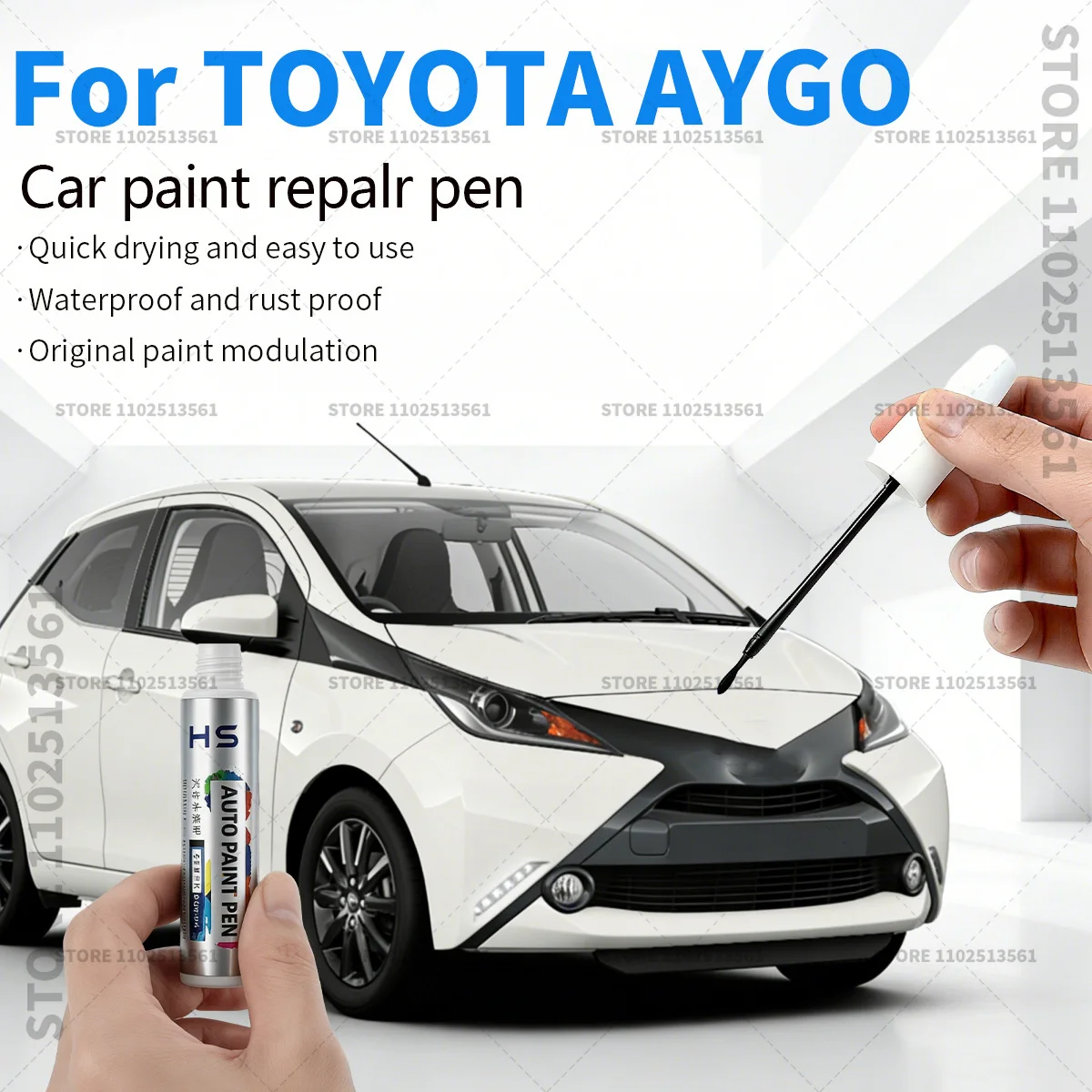 

Карандаш для ремонта краски TOYOTA AYGO, средство для удаления царапин, аксессуары для автомобиля DIY, цвета: Atomic Silver, Pure White, Black, Juniper Blue, Green