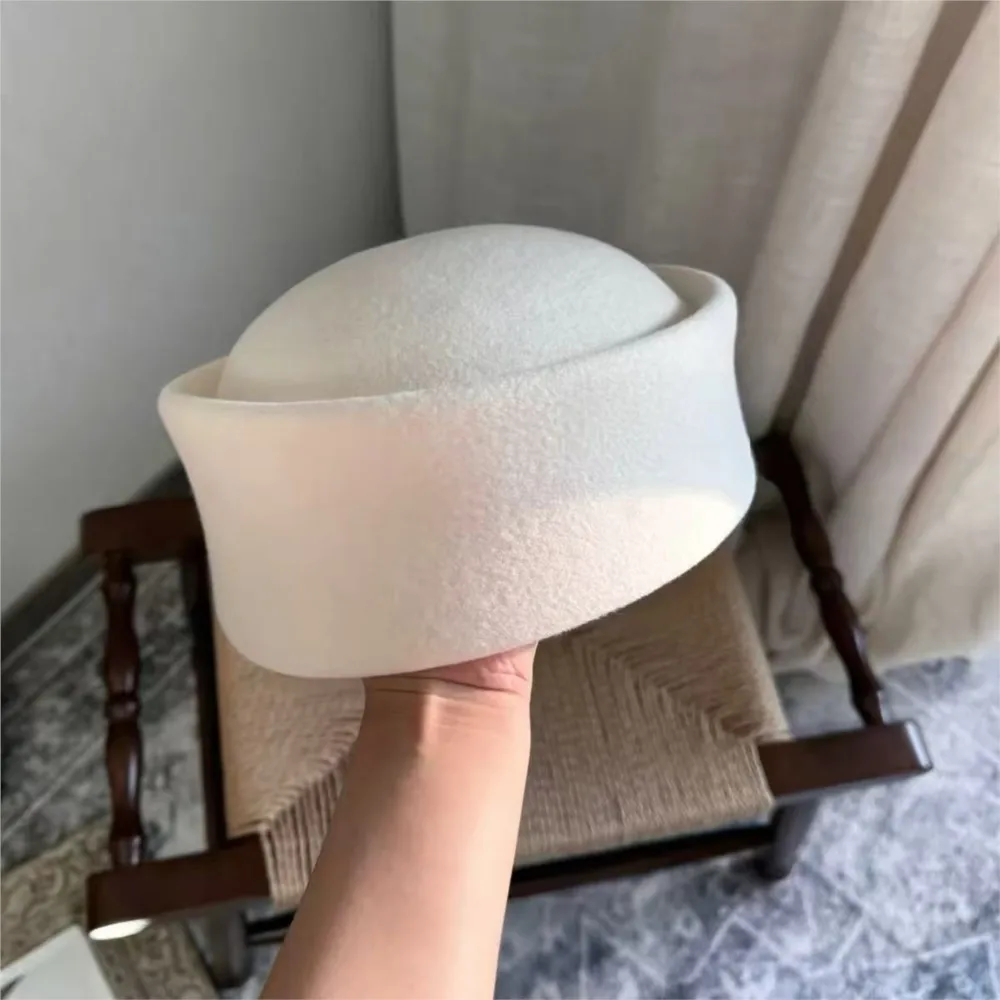 gift-flat-round-top-pillbox-hat-women-100-wool-solid-color-retro-classic-warm-autumn-daily-headwear-fashion-outdoor