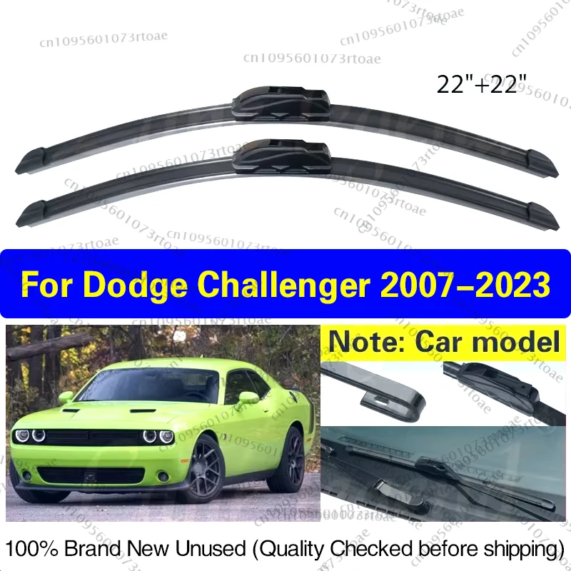 

For Dodge Challenger 2007-2023 SRT R/T RT SRT Car Front Wiper Blades Windshield Brushes Windscreen Window 22"22" Car Accessories