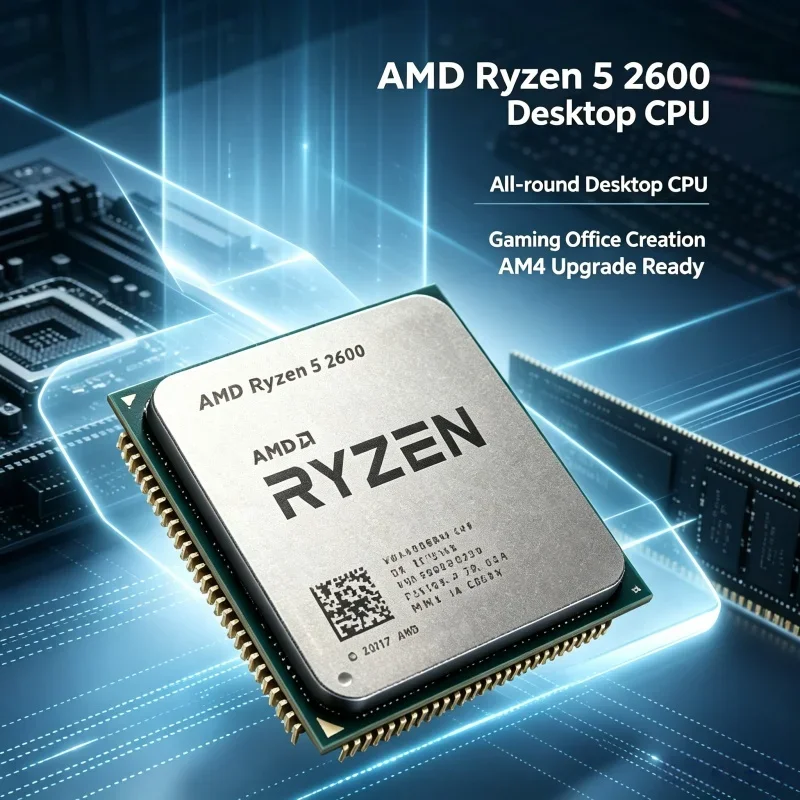 processeur-de-bureau-amd-ryzen-5-2600-am4-reconditionne-16-mo-de-cache-6-cœurs-12-threads-puce-informatique-overclockable