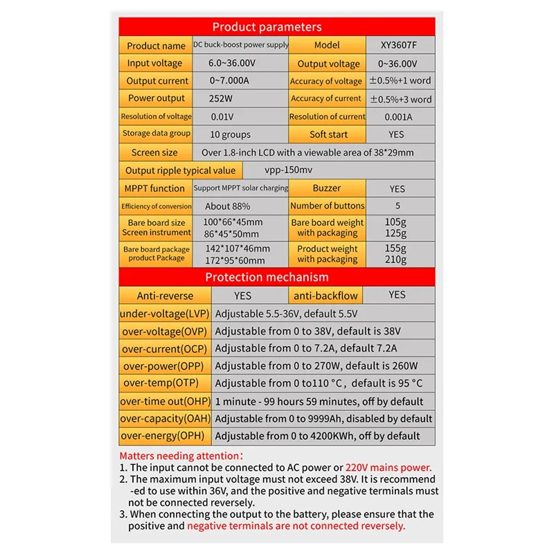 

IDUD CNC DC Регулируемый источник питания с регулируемым напряжением Постоянное напряжение Постоянный ток Солнечная зарядка 7A/252W