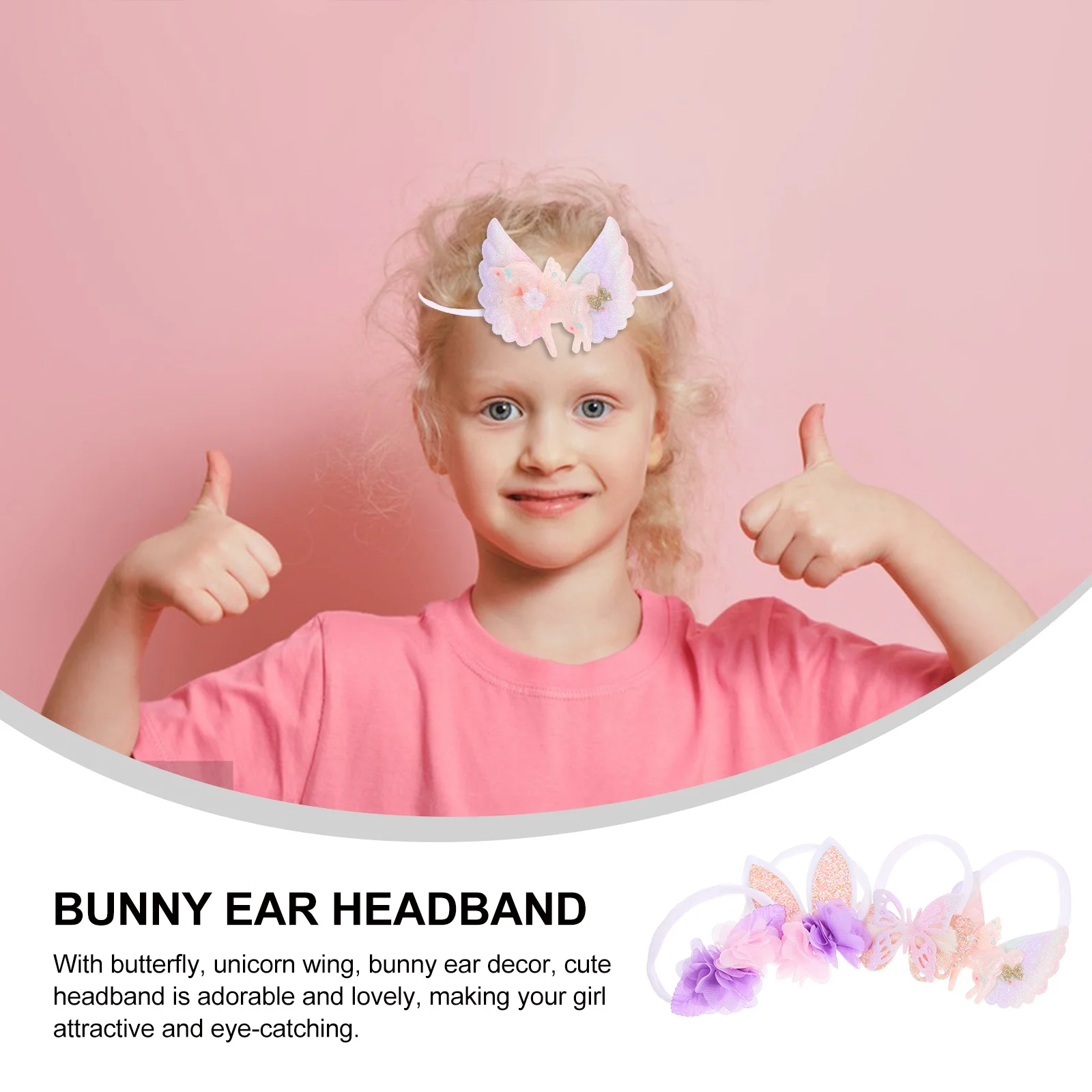 1Set Pasen Hoofdband Bunny Oor Eenhoorn Vleugel Vlinder Leuke Decoratieve Hoofdband Meisje Vrouwen Pasen Party Haaraccessoires
