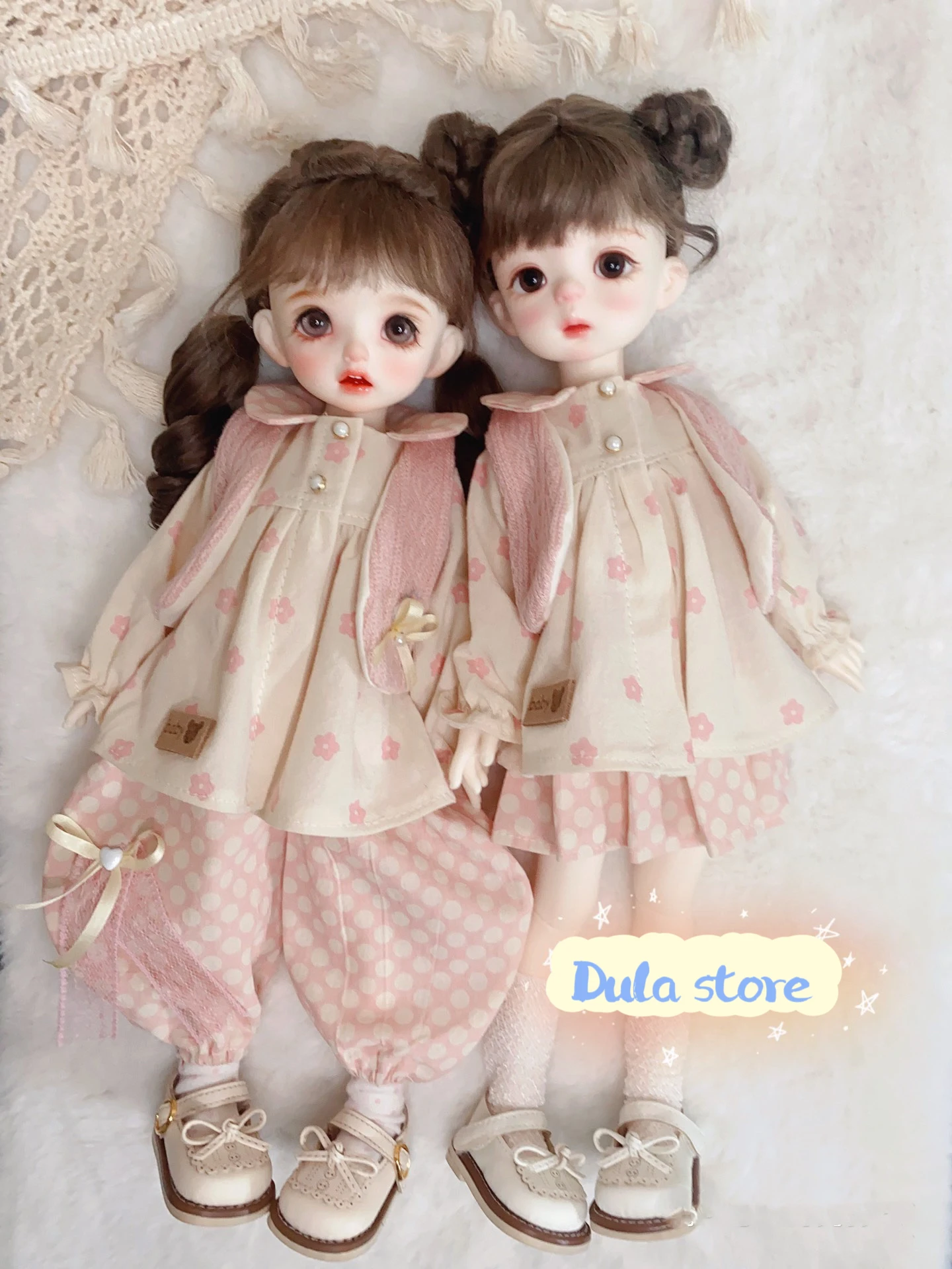 Dula Doll Clothes Dress pink flower skirt trousers Azone Licca ICY JerryB 1/6 Bjd Doll Accessories