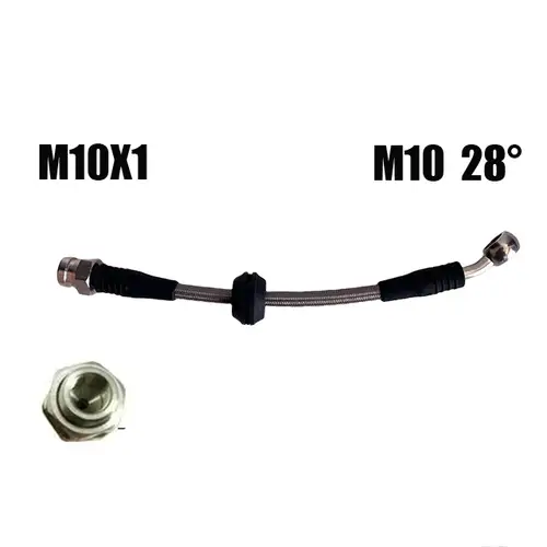 M10 10X1Automotive Hydraulic Brake Pipe Steel Wire Braided Brake Steel Throat Clutch Oil Pipe Inches Offroad Suspension Lift Kit - Image 17