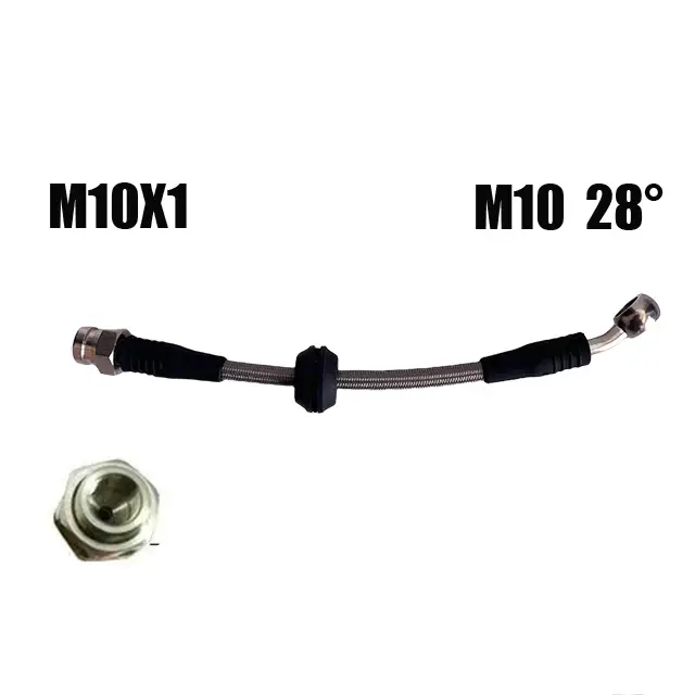 M10 10X1Automotive Hydraulic Brake Pipe Steel Wire Braided Brake Steel Throat Clutch Oil Pipe Inches Offroad Suspension Lift Kit - Image 17