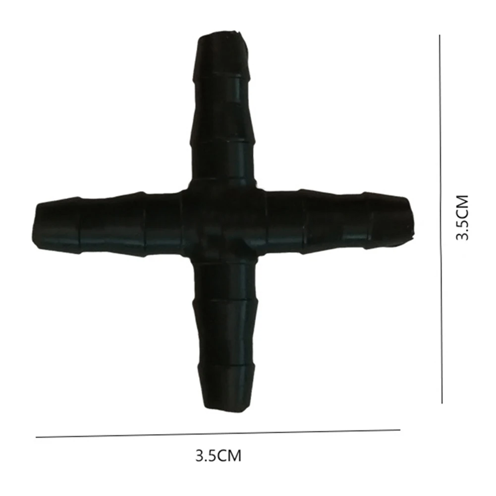 50 Pieces 4mm Irrigation Fittings with Pipe Barbed Connectors by Antelco for Garden Agricultural and Rainwater Systems