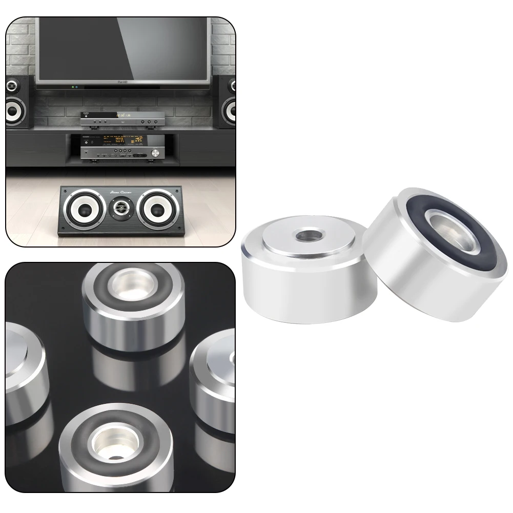 4 Pcs HIFI Speaker Spikes Stand Feet Pad Anti-Slip Speaker Isolation Stand Feet Pad Isolation Absorb Shock Amplifier Base Feet