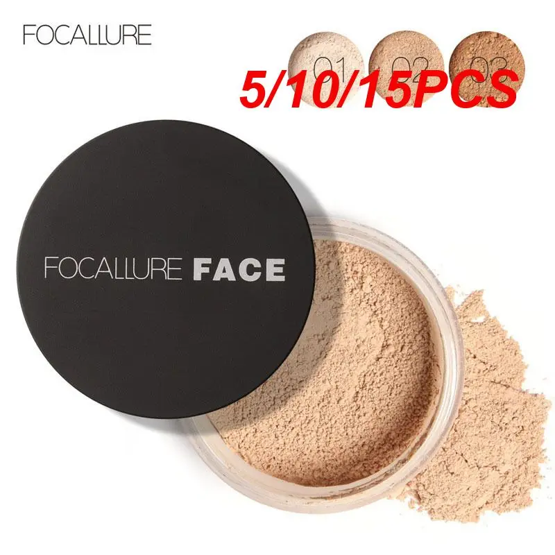 5/10/15PCS Face Loose Powder Complexion Mineral Setting Powder For Oily Skin Professional Women Cosmetics