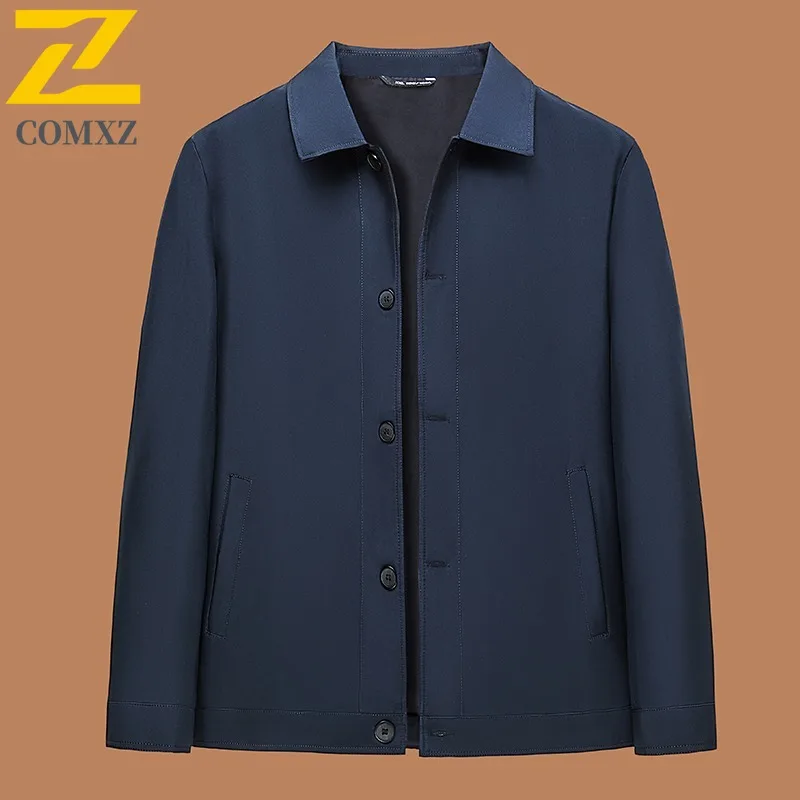 سترة COMXZ للرجال 2025 سترات فاخرة للعمل في الهواء الطلق مقاومة للرياح للدراجات النارية بياقة واقفة للسفر سترة واقية خفيفة الوزن للخريف #2