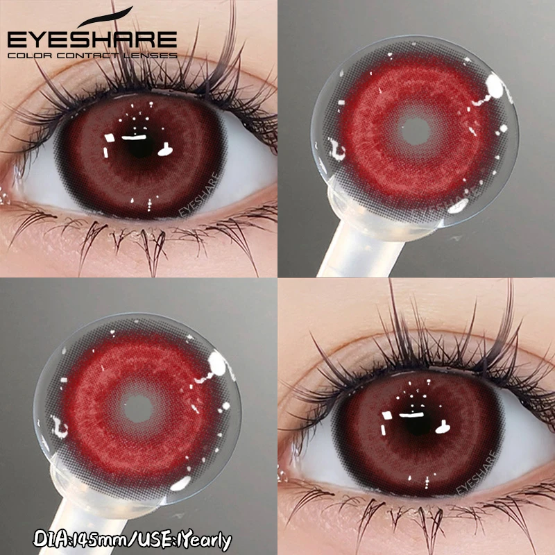 EYESHARE 2 Stück Cosplay farbige Kontaktlinsen für Augen, Halloween, farbige Schüler, Anime-Augen, blaue Kontaktlinsen, rot, niedliche Kontaktlinsen – Detail 35