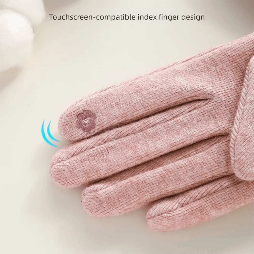 Nieuwe koudebestendige warme handschoenen Winddichte touchscreen fietshandschoenen met warme voering Wanten Dames