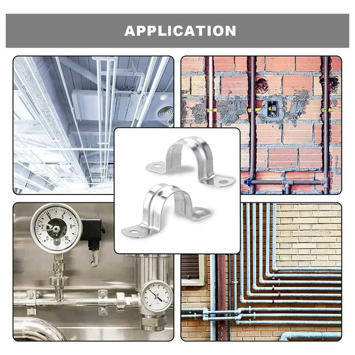 

11 Pcs Multipurpose Cutting Guide Kit For Rotary Tools With 60 Pack M25 (1 Inch) Stainless Steel Rigid Pipe Strap-BAAX