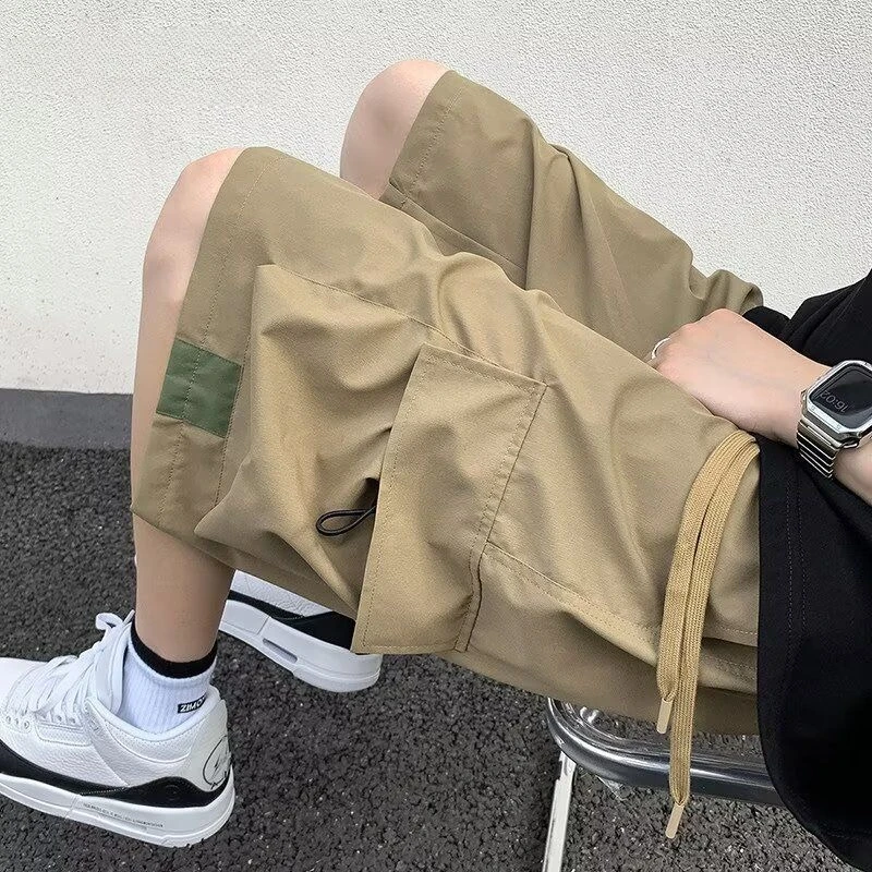 

Men's Functional Cargo Shorts Summer Techwear Loose Fit Wide Leg Athletic 5-Panel Plus Size Outdoor Streetwear