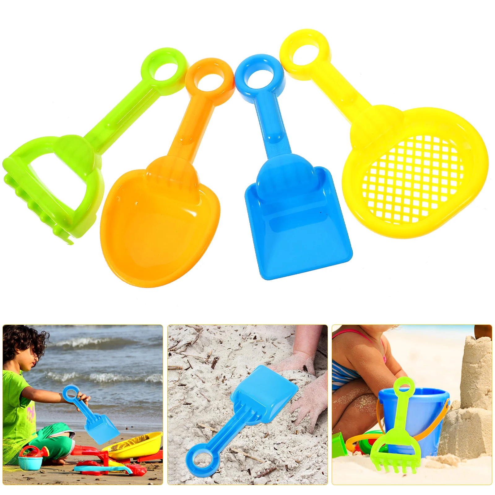 8 Pcs Beach Toy Kids Sand Toys Lightweight Outdoor Portable Shovels for Fun Children Digging Safe Heavy Duty Plastic