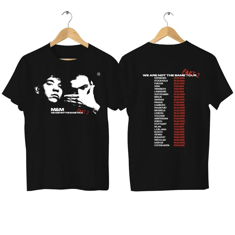 2024 Men T Shirt Casual Marcus and Martinus M&M Tour We Are Not The Same T-shirt Graphic Summer Short Sleeves 100% Cotton S-3XL