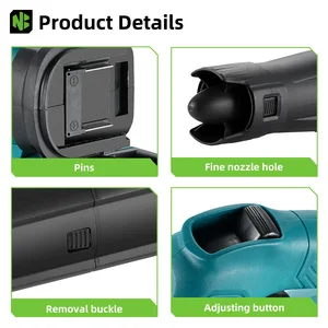 Newbeny منفاخ الهواء الكهربائي سرعة فعالة قابلة للتعديل أداة تنظيف الثلج اللاسلكية للمنزل ورقة الغبار لبطارية ماكيتا 18 فولت أفضل 8 مبيعات محراث الثلج - رقم 4