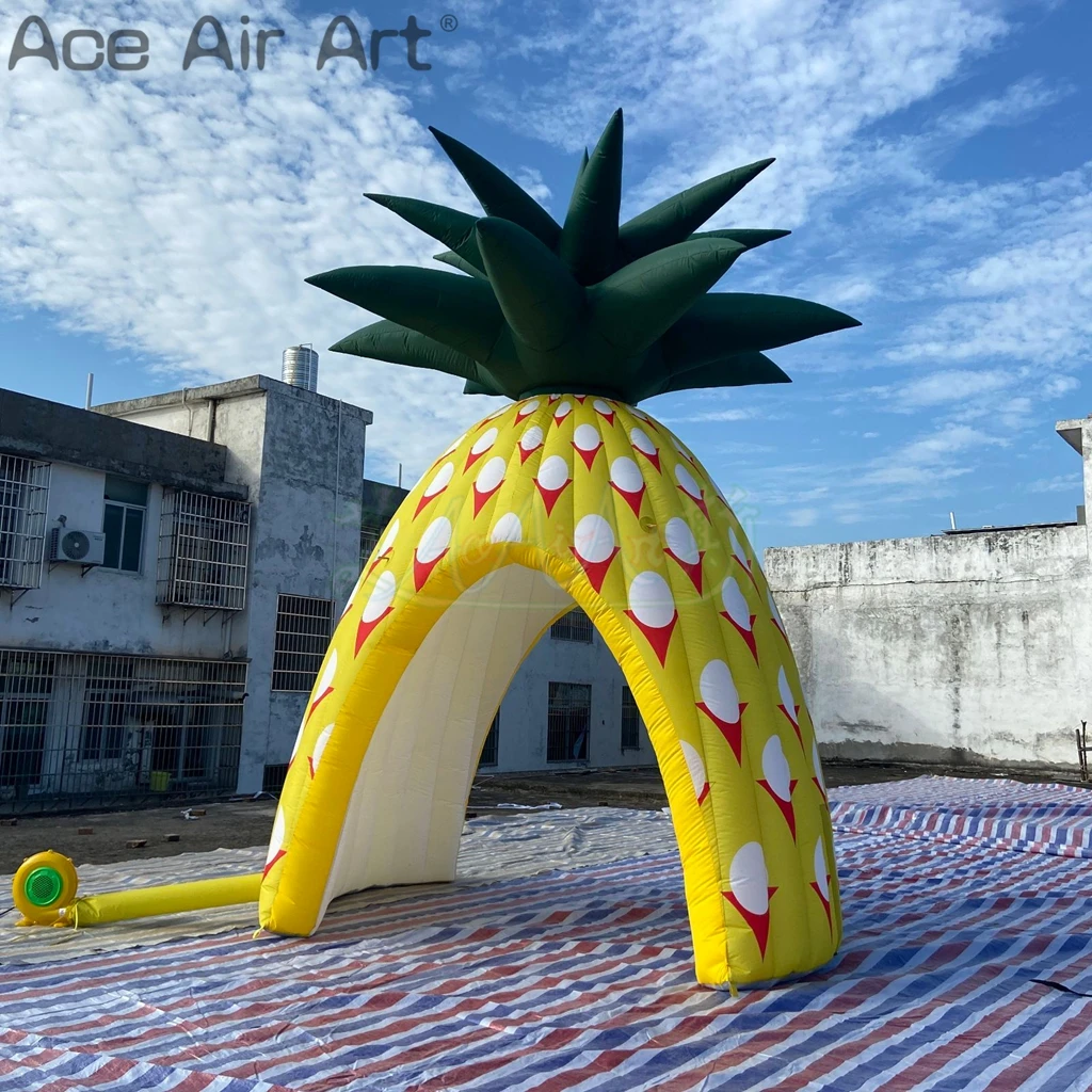 Advertising Inflatable Fruit Pineapple Promotion Booth Tent Lighting Inflatable Pineapple Tent