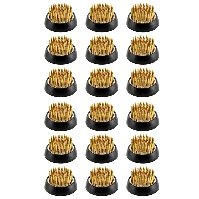 

AT21-18 Pcs Flower Frogs Round Brass Flower Holder Japanese Ikebana Vase Floral Frogs Flower Arranger Flower Fixed Tools