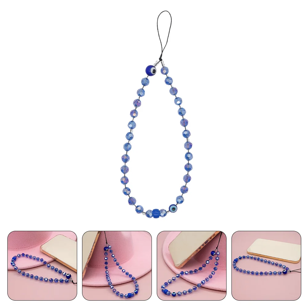 Mobile Phone Cord Beaded Cellphone Lanyard Decor Hanging Keychain for Fob Decorate Charm