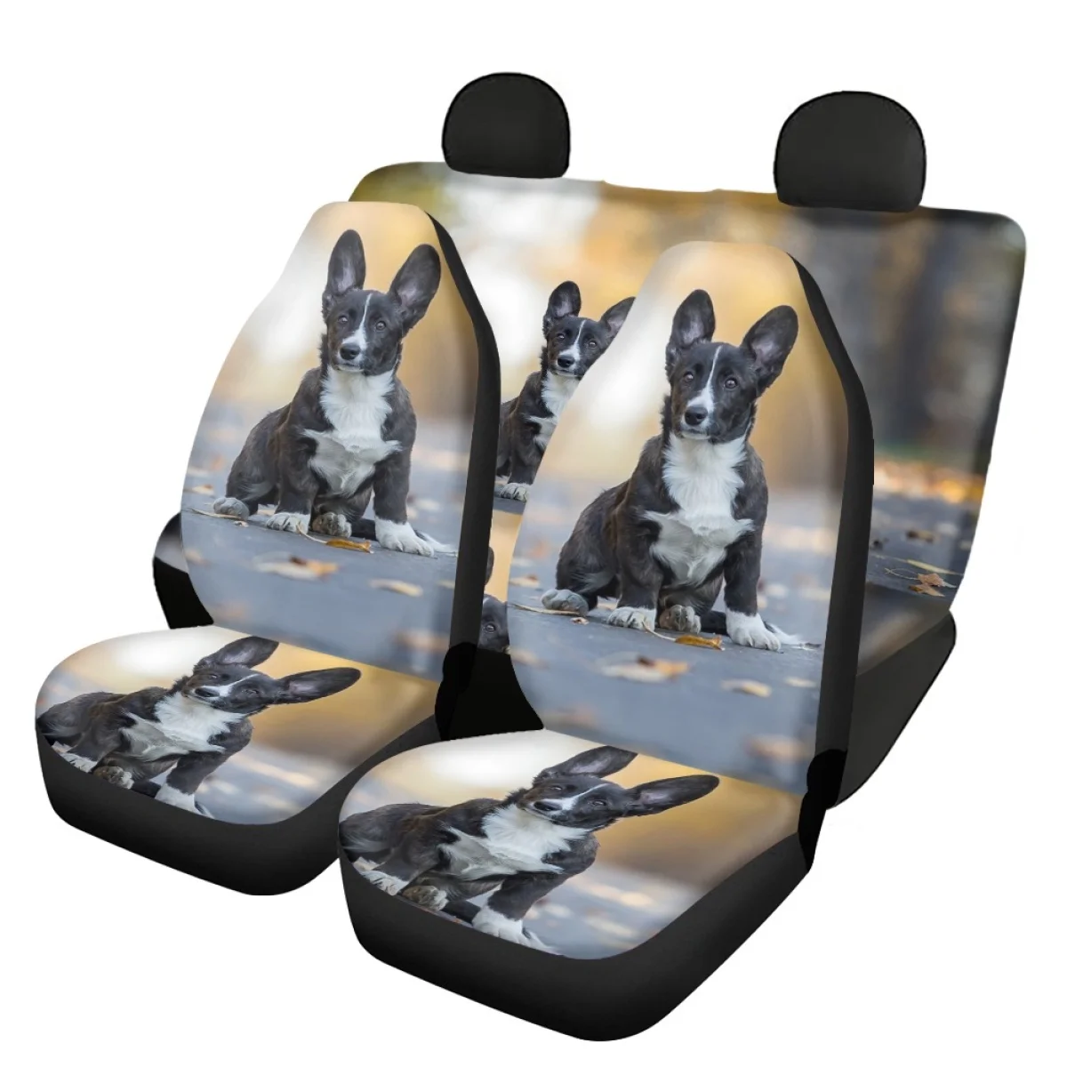 French Bulldog Universal Vehicle Seat Covers for Women Anti-Slip Seat Protector Easy to Install Front&Back Interior Seat Cover