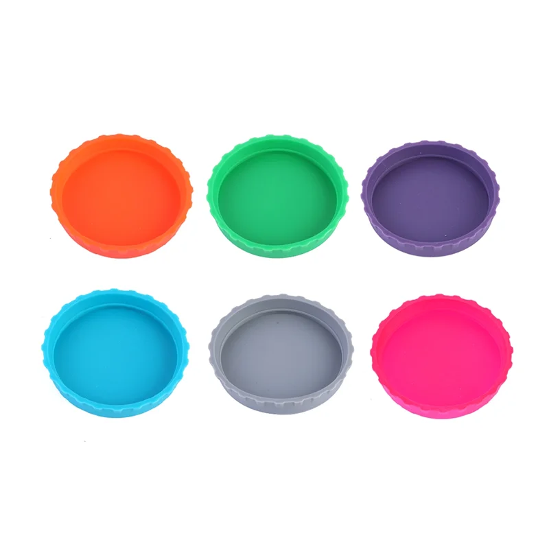 6Pcs Soda Lid Covers Beverage Can Lid Multi-Color Beverage Can Protector Silicone Can Covers