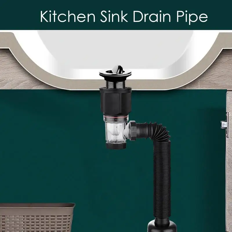 Kitchen Sink Drain Pipe Sink Extension Drain Pipe Flexible Sink Extension Drain Pipe General Replacement Drainage Tube Sink