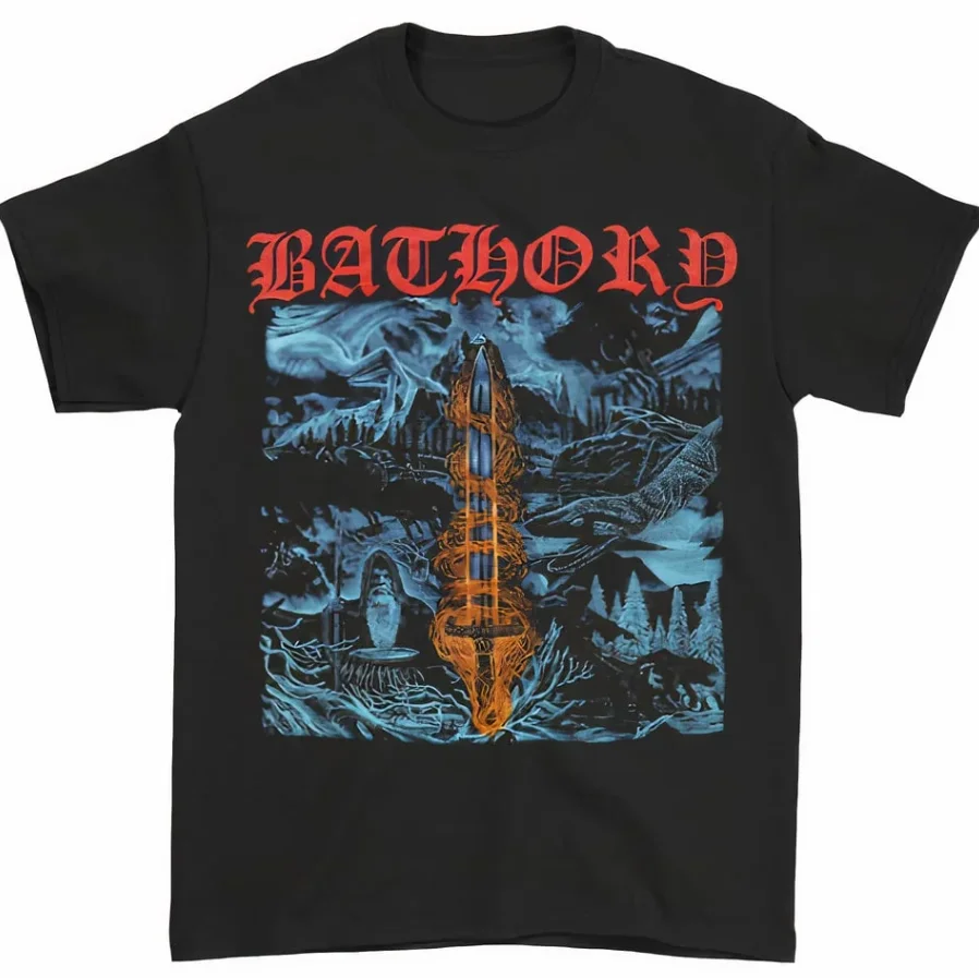 Vtg Bathory Band Gift For Fans Heavy Cotton Black Unisex All Size T Shirt AA1395