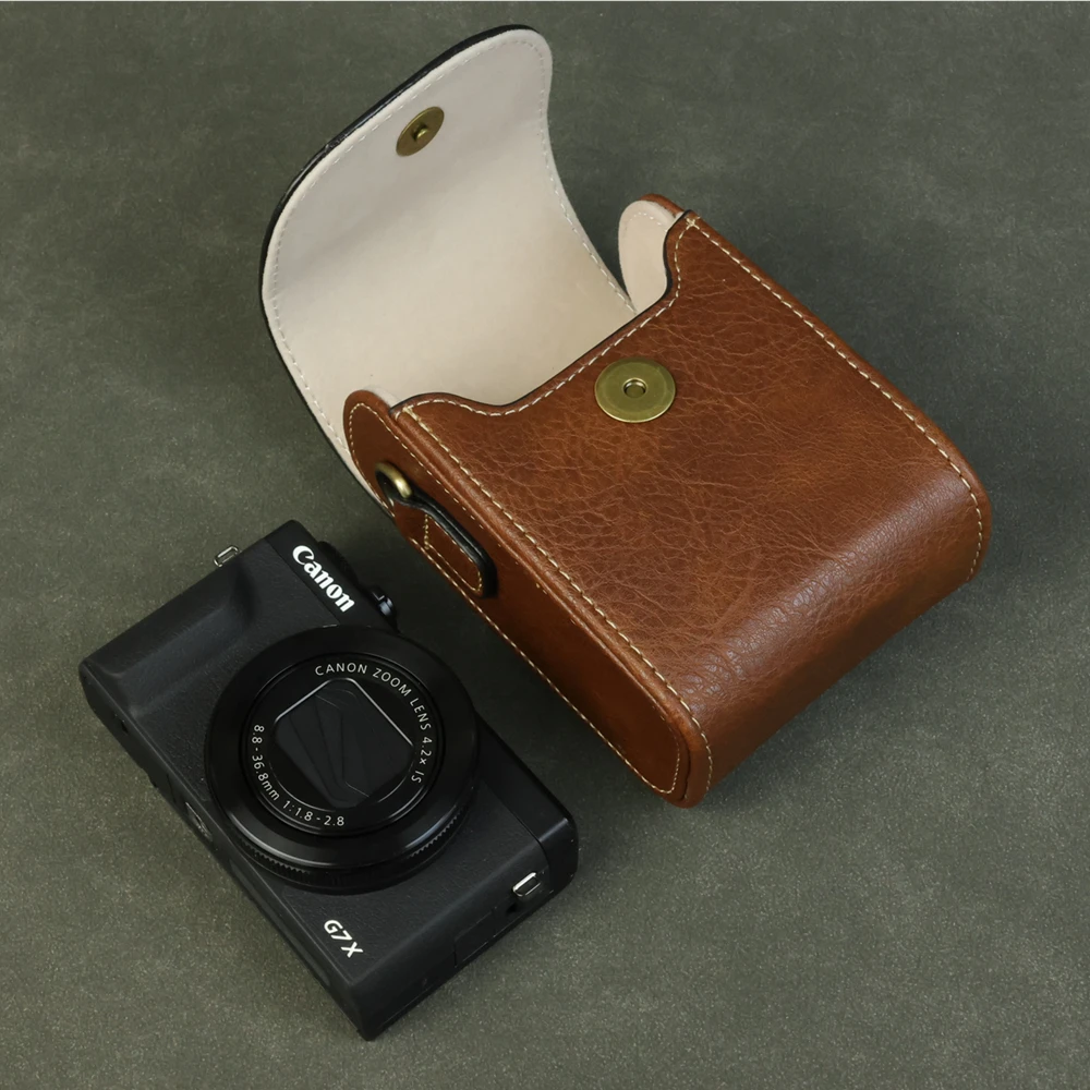 Pokrowiec PU na aparat Sony ZV1M2 ZV1 RX100 Canon G7 X MARK II III SX730 SX740 RICOH GR III GRIII X PANASONIC TZ99 — zdjęcie produktu 2