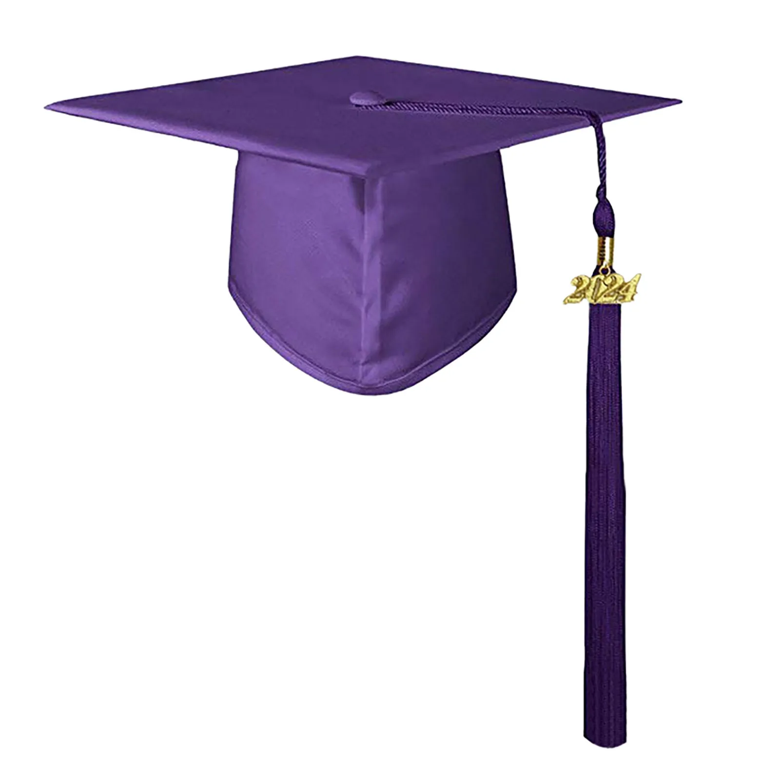 High-quality Graduation Hat Solid Color Adult Graduation Hat with Tassel for High School Bachelor Cosplay Prop for Graduates