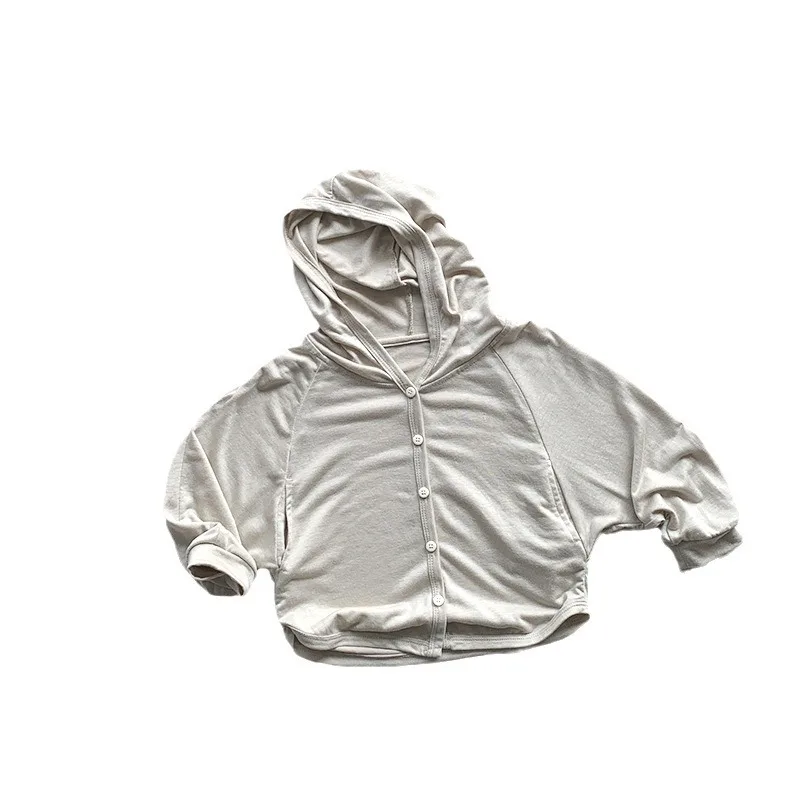Children's Thin Sun Protection Clothing for Summer Boys Girls Korean Version Air-conditioned Cardigan Children's Simple Jacket