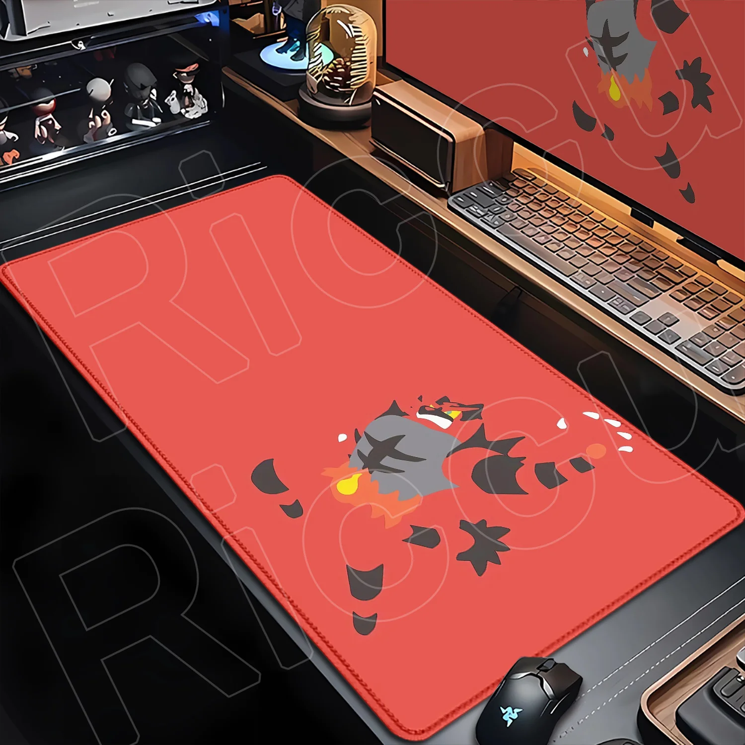 Cute Mouse Pad Anime Gaming Large Carpet Gamer PC Computer Office Laptop Keyboard Desk Mat P-Pokemons Incineroar Gengar Mausepad
