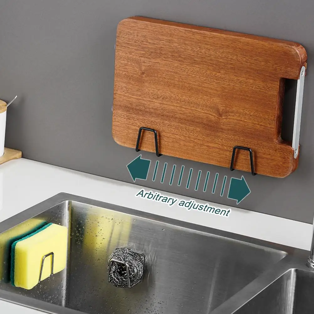 Kitchen Sink Sponge Holder Wall Mount Sponge Rack with Strong Load-bearing for Easy Kitchen Organization Polished Surface Sponge