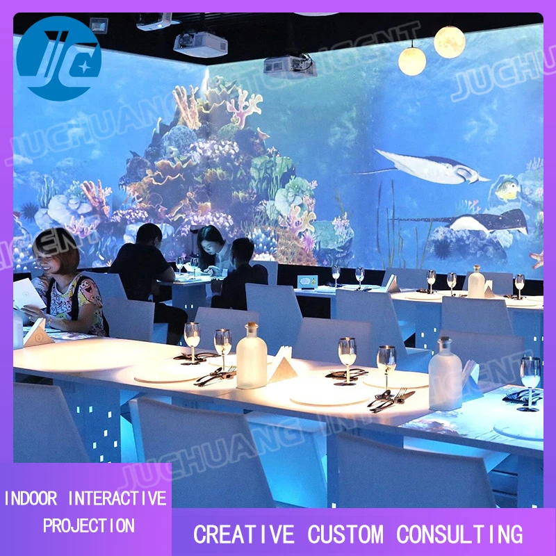 Immersive Restaurant Projection Wall Interactive Projection Software Interactive Display Projection