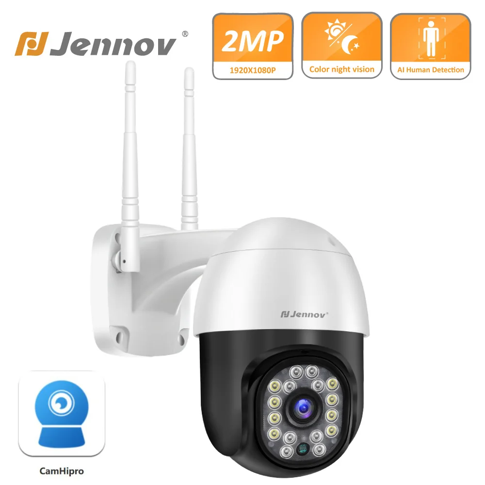 1080P PTZ Wireless Surveillance Security Camera Outdoor Home IP CCTV HD Two Way Audio Wifi Monitor Auto Tracking Color Night
