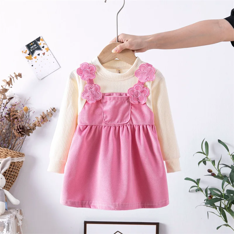 0-2year Baby Girl Dresses long sleeve Toddler Children Clothes Fashion Flower Dress Kid\'s Costume