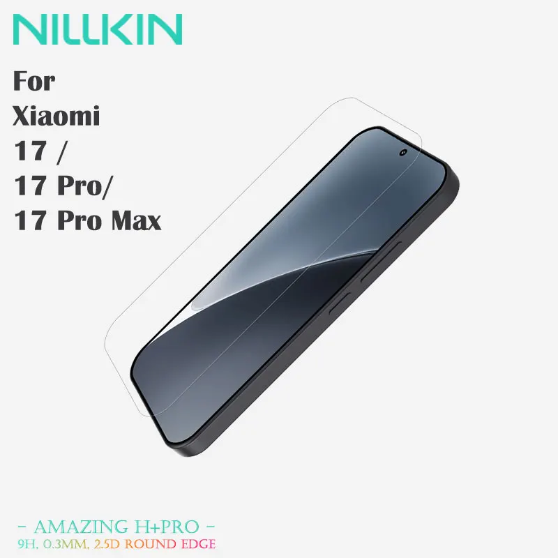 

Защитная пленка для экрана серии Xiaomi 17, NILLKIN H+PRO, твердость 9H 0,2 мм, защита от отпечатков пальцев + устойчивая к царапинам, полный комплект
