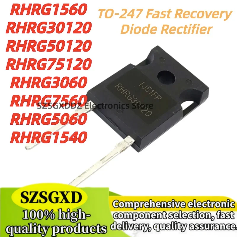 5Pcs RHRG1540C RHRG1560C RHRG50120 RHRG75120 RHRG30120 RHRG3060 RHRG7560 RHRG5060 RHRG1540 TO-247-2
