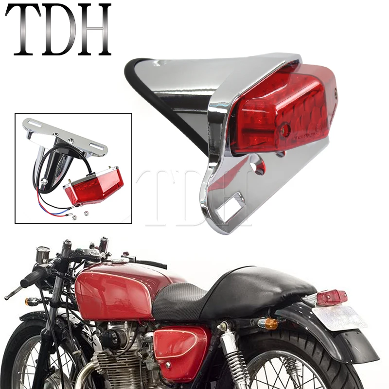 

Lucas Style Classic Vintage Motorcycle LED Tail Brake Light For Harley Honda Yamaha Suzuki Kawasaki BMW Ducati Cafe Racer Custom