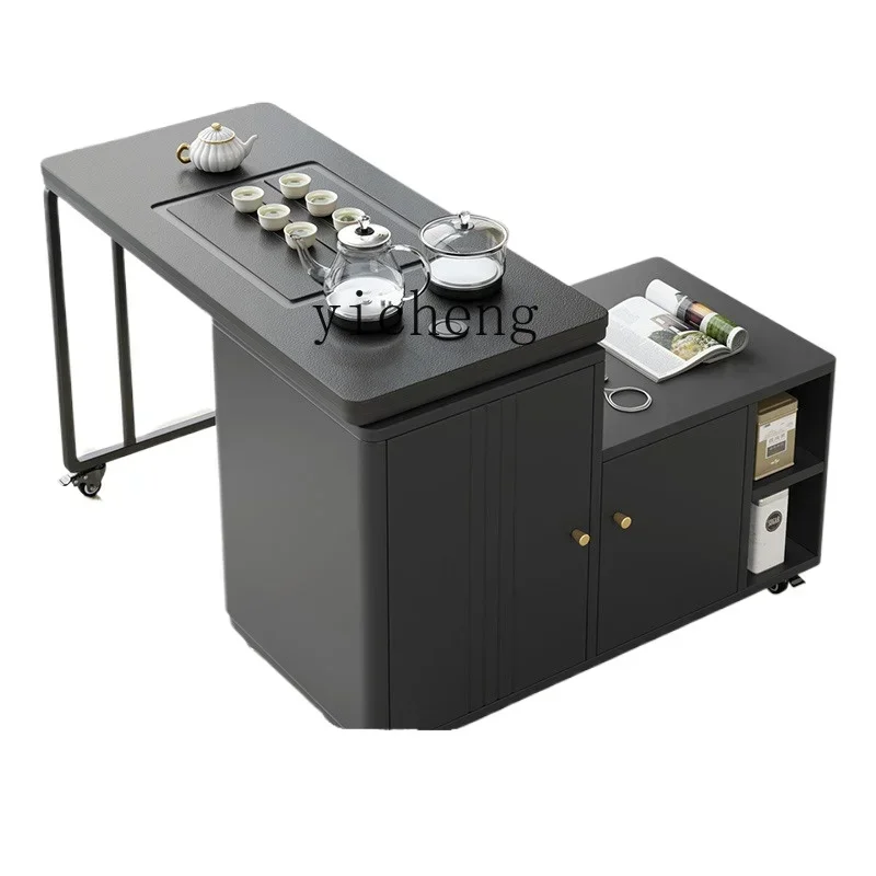 ZTQH movable tea table fire stone tea table balcony living room kung fu tea table