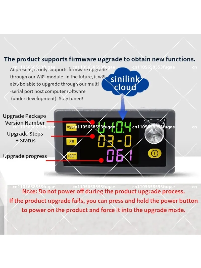 XY-SK120 Digital Direct Current Voltage Regulator Powersupply Module Full Viewing Angle VA Color LCD Display Firmware Upgrading