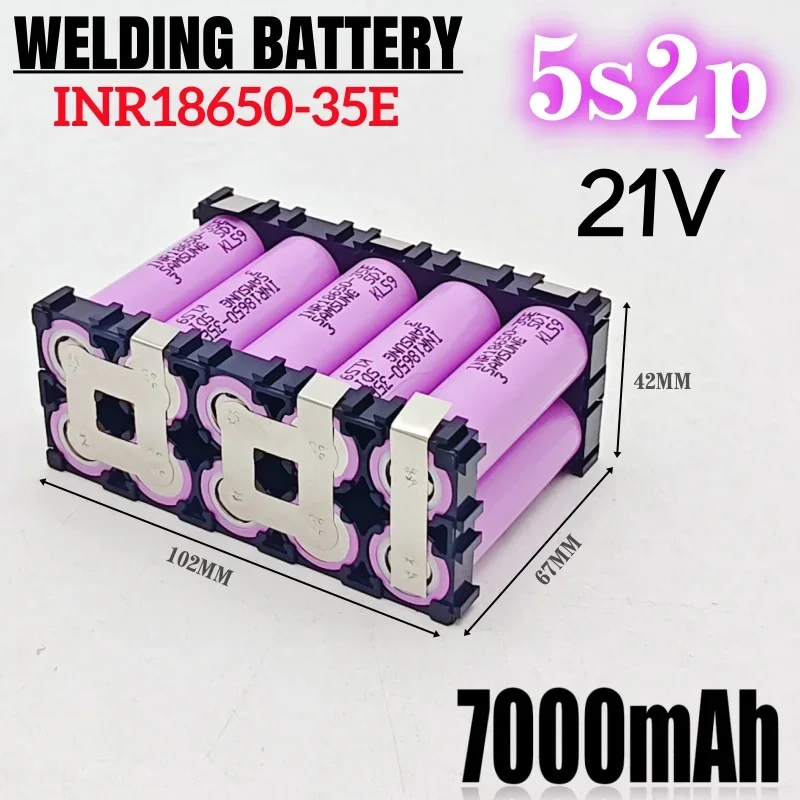 Air transport 3S2P 4S2P 5S1P 6S2P 18650 35E battery pack custom 18650 battery welding 7000mah battery pack 7.4V to 25.2v