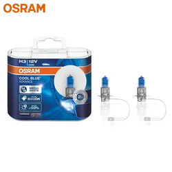 OSRAM H3 5000K 12V 55W 62151CBA Cool Blue Advance Halogen Lamps Xenon Mega White 50% More Light Car Fog Light OEM Bulbs Pair
