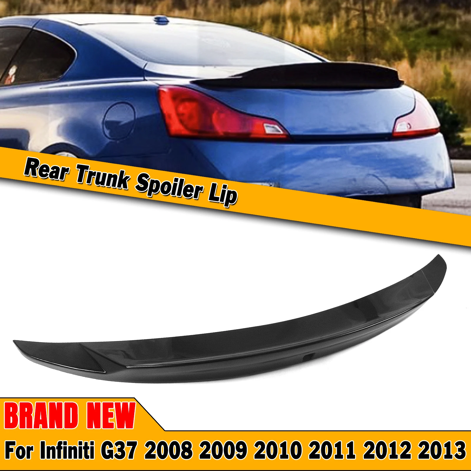 Rear Trunk Spoiler Lip Wing Tailgate Lid Splitter High Kick For INFINITI G Series G37 V36 Q60 2 Door COUPE 2008-2013